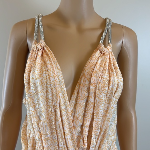 Sabina Musayev V-Neck Lorelai Silk Open Back Maxi Dress - Picture 7 of 12